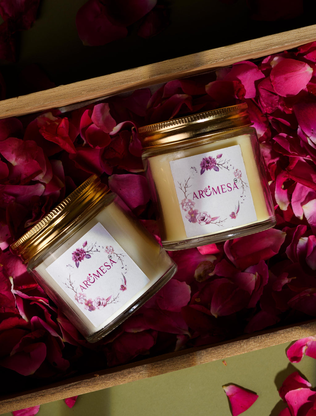 Rose Bloom Scented Soy Candle from Aromesa