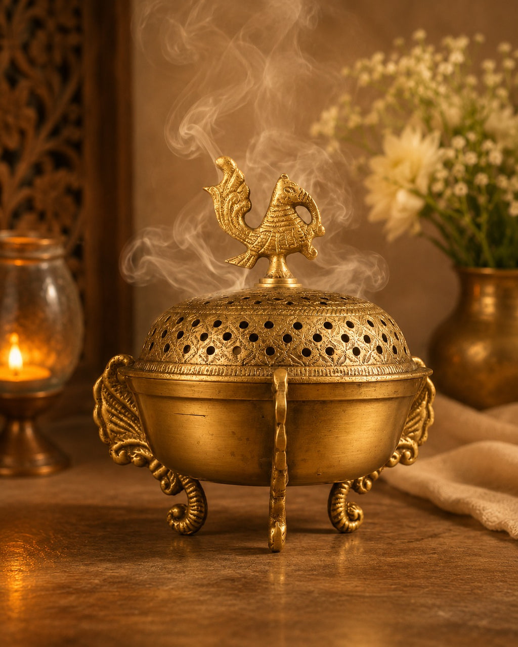 Brass Turtle Lotus Loban