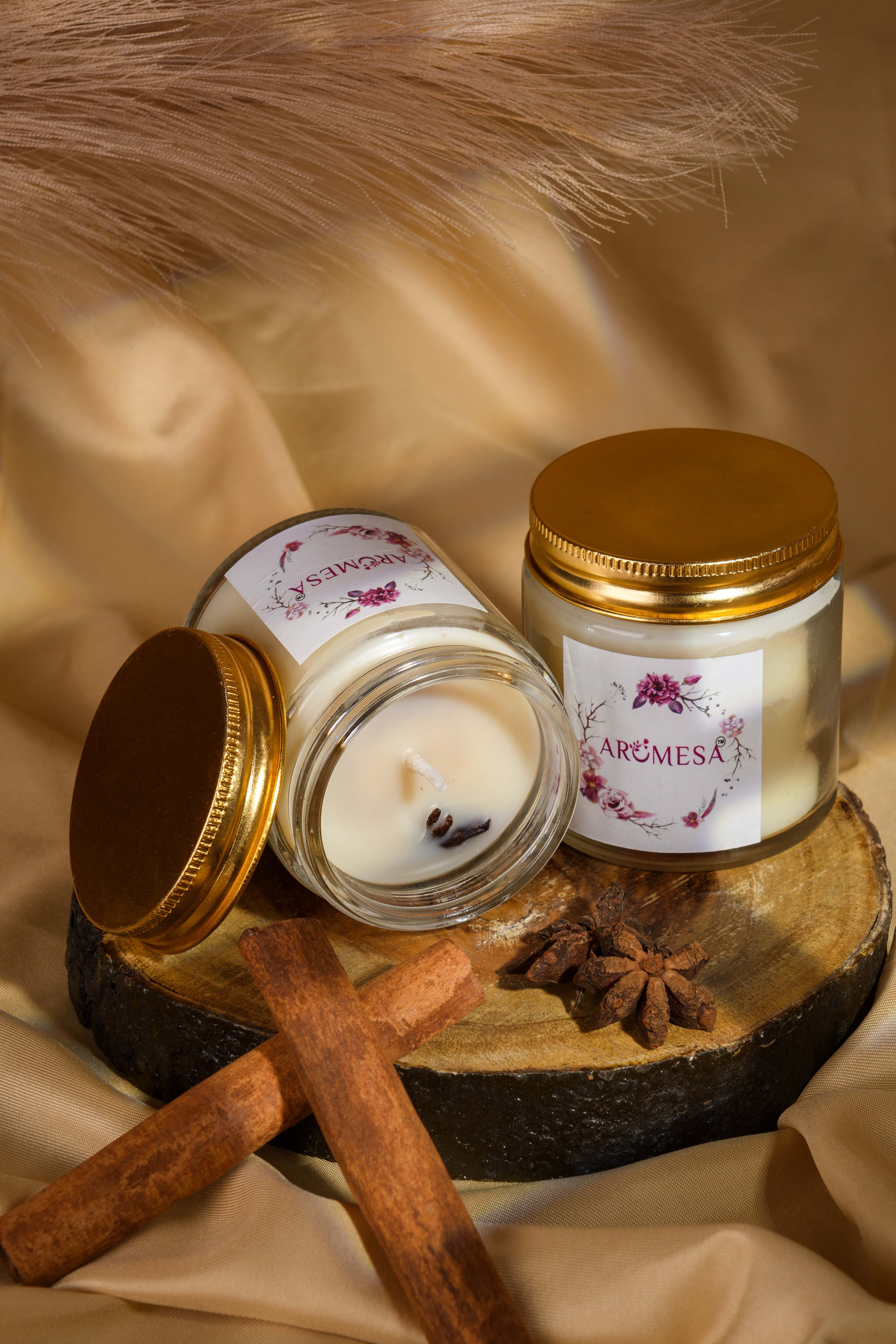 Winter Spice Scented Soy Candle from Aromesa
