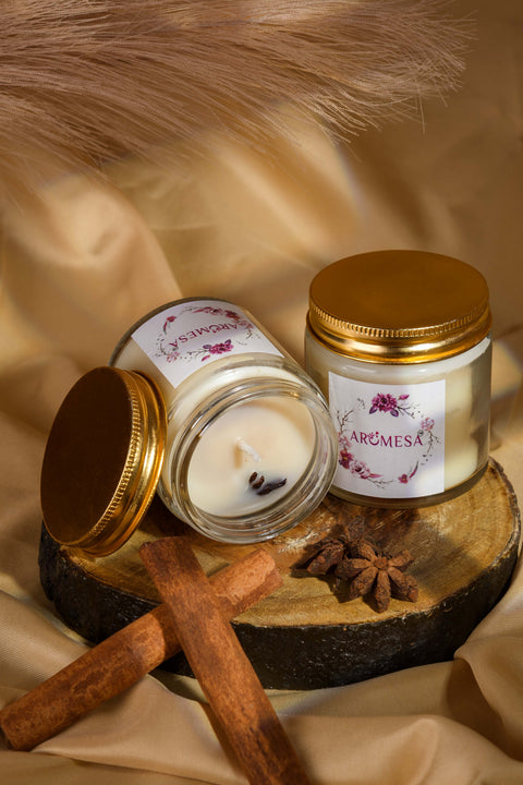 Winter Spice Scented Soy Candle from Aromesa