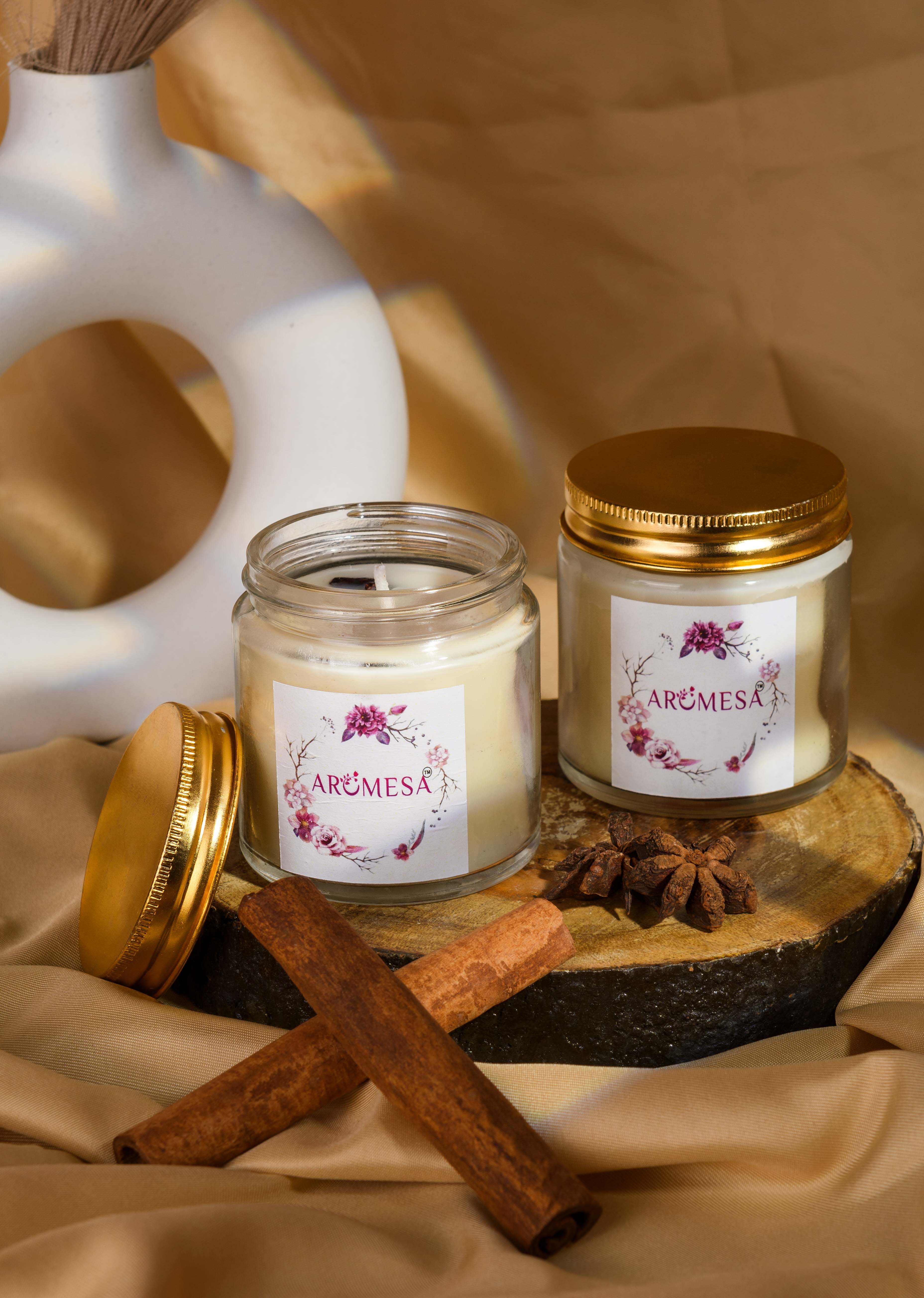 Winter Spice Scented Soy Candle from Aromesa
