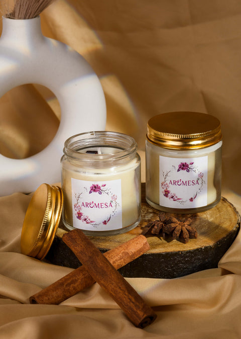 Winter Spice Scented Soy Candle from Aromesa
